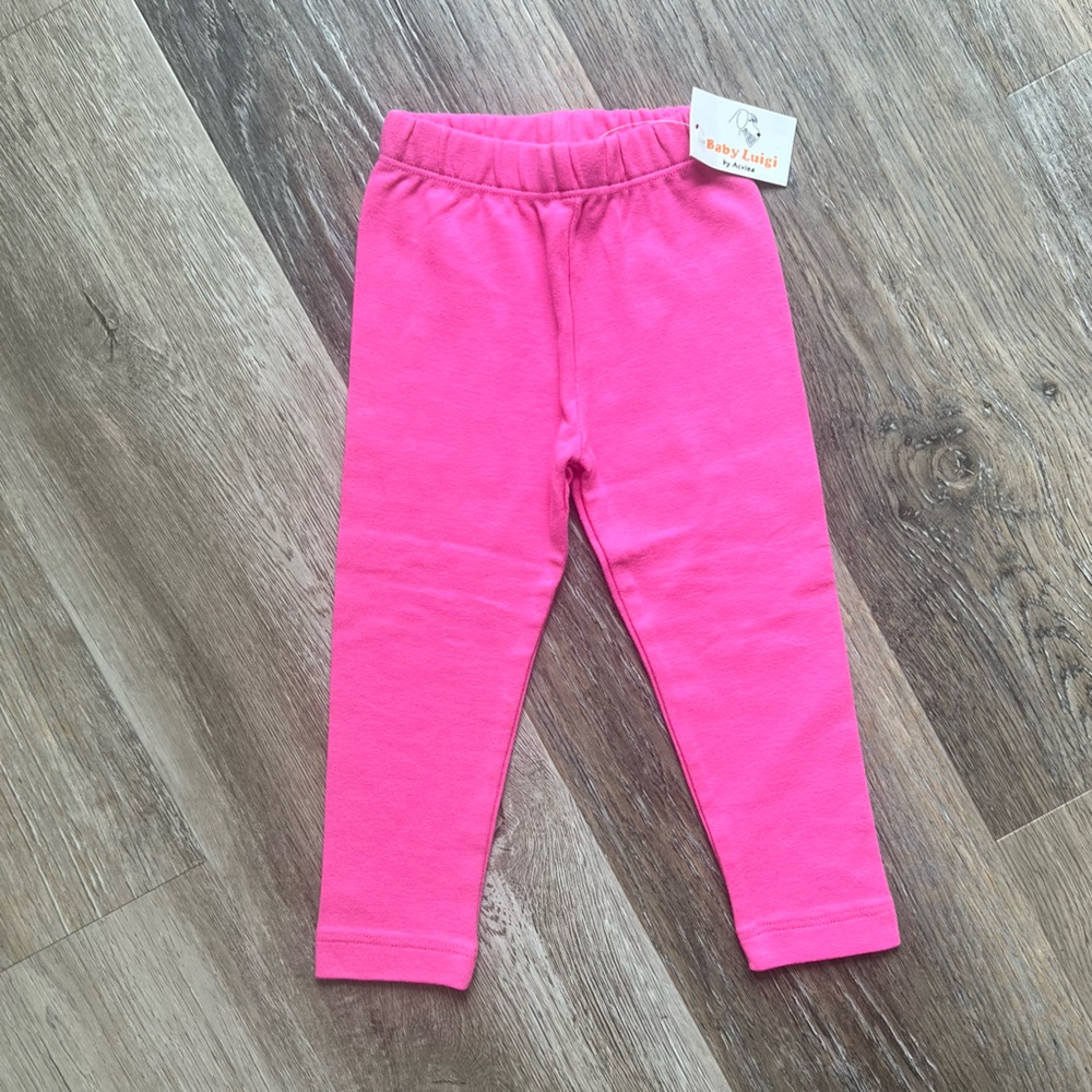 NWT Baby Luigi Solid Leggings in Hot Pink